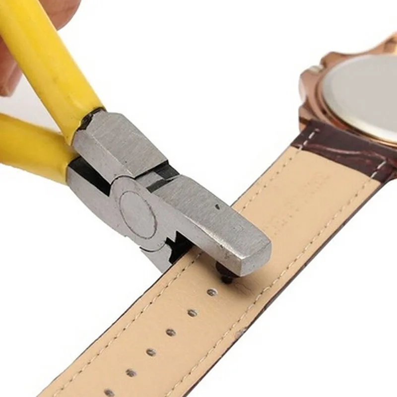 

Professional Watch Tools Hand Leather Strap Watch Band Belt Punching Tool 2mm Round Leather Belt Watch Band Hole Puncher Plier