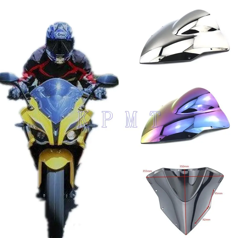 For BAJAJ Pulsar RS200 RS 200 Black Motorcycle Windshield WindScreen