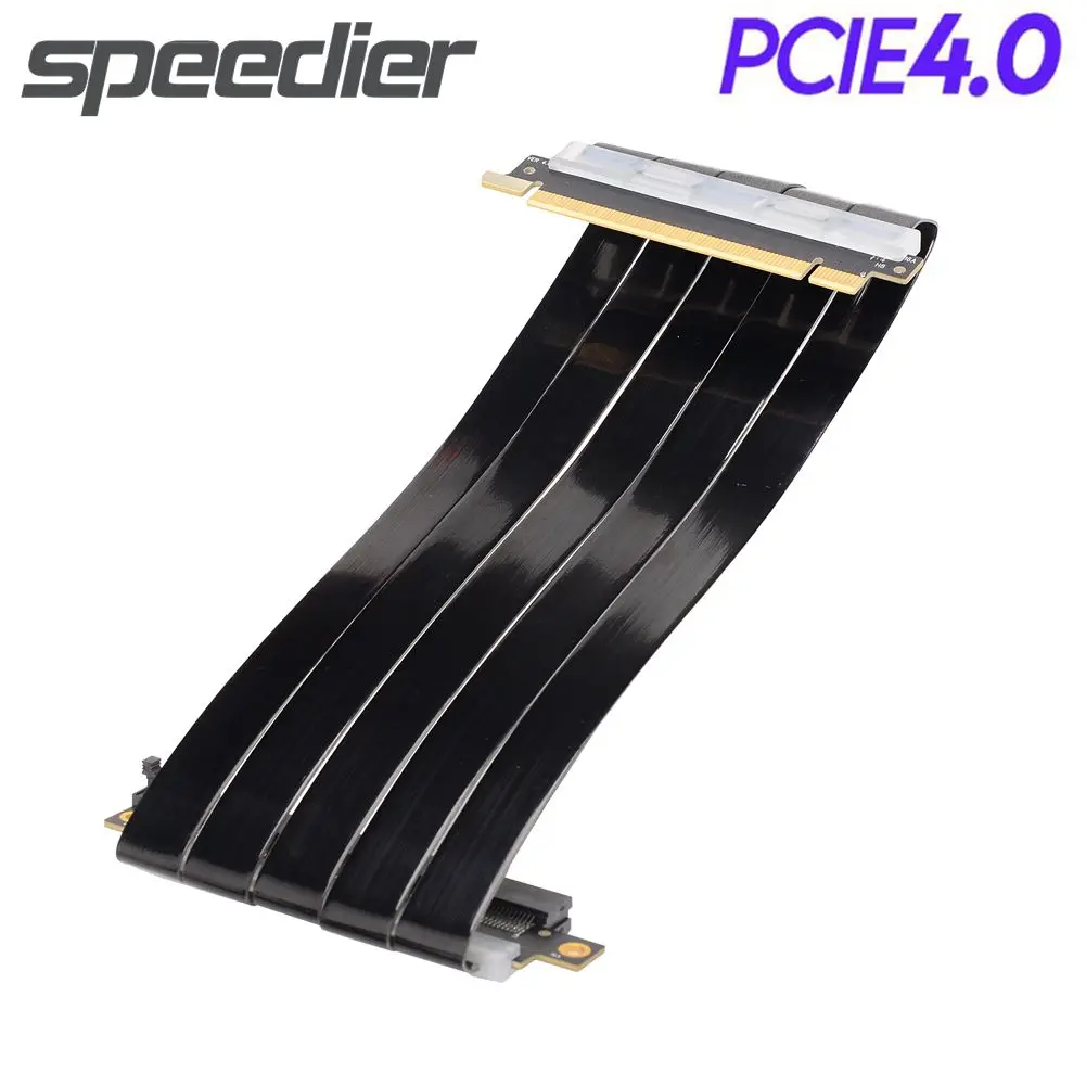 

Full Speed 4.0 PCIE X16 Riser Cable RTX3060 Graphics Card Riser Extender Gen4 PCI E Double Reverse Flexible Cable GPU For ITX A4