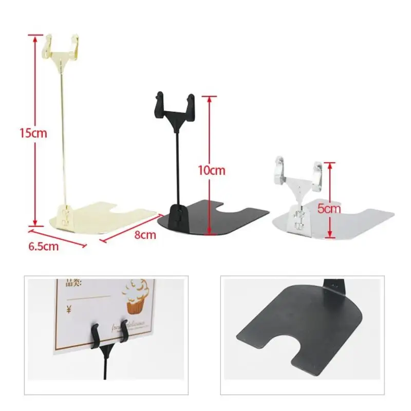 Clip per etichette in metallo Clip per pubblicità pane prezzo carta Cake Shop titolare della carta espositore verticale supermercato frutta adesivo prezzo