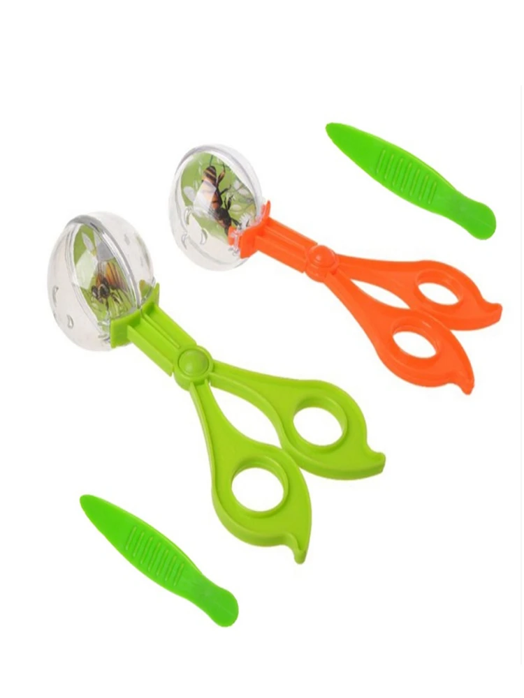 Kids Insect Clamp Ball Insect Catcher Scissor Clamp Tweezers Plant Insect Biology Study Tool Science Nature Exploration Toy