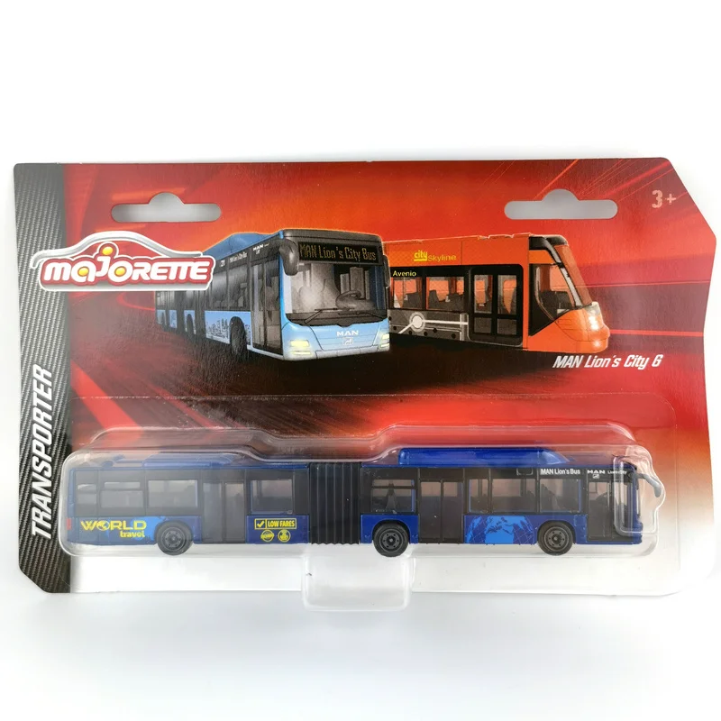 Majorette1/64 City Public Bus Tran man Car Model Alloy Toy Car Simulation