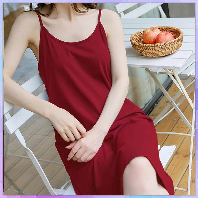 

Modal Night dress Womens Sexy Sleepwear Female Solid Cotton Nighty Nightgown Lady Off Shoulder Nightwear Temptation Girl Dress