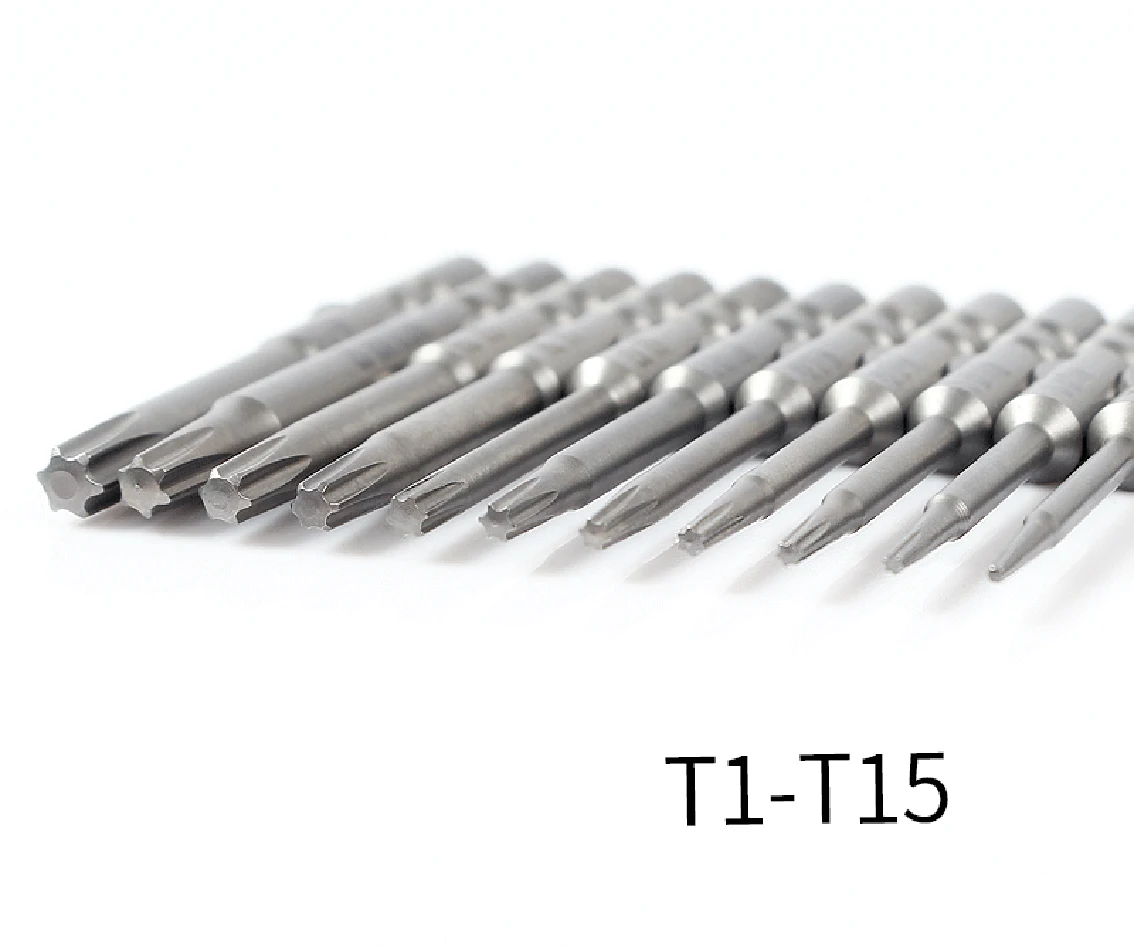 1Pcs 4mm Shank Diameter Magnetic Torx Screwdriver Bits for 800 Electronic Screwdriver Length 40mm S2 Steel