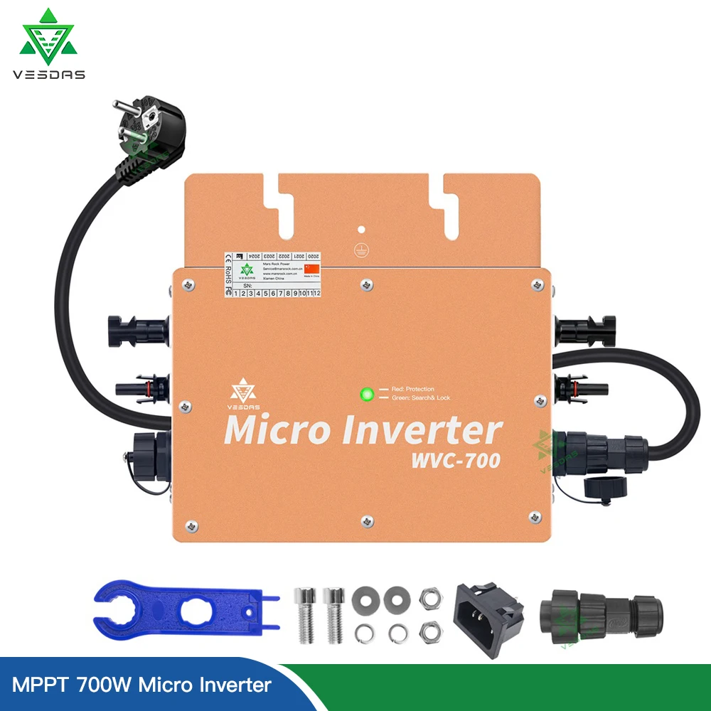

Доставка из ES PL высококачественный 700 Вт микро инвертор MPPT на сетке солнечный инвертор Чистый синусоидальный регулятор для солнечной панели 300 Вт 350 Вт