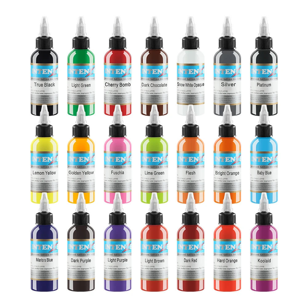 New high quality permanent 14 color tattoo ink 1oz / bottle tattoo ink set