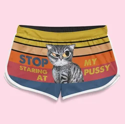 PLstar Cosmos Sommer Casual Shorts Stop Staring At My Pussy 3D Gedruckt Hosen Mädchen Für Frauen Shorts Strand Shorts