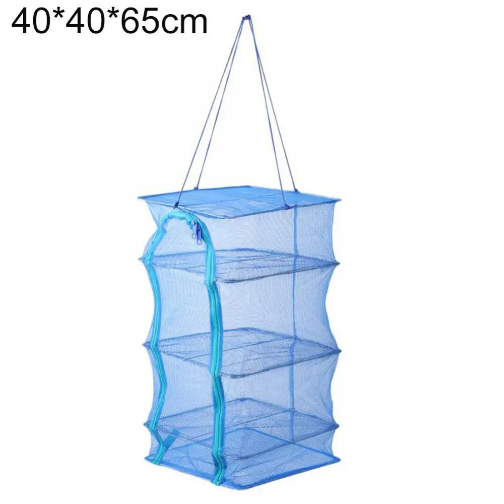 Foldable Multi Layer Drying Rack Fish Vegetables Fruit Herb Hanging Net Dry Cage Fish Hanging Net