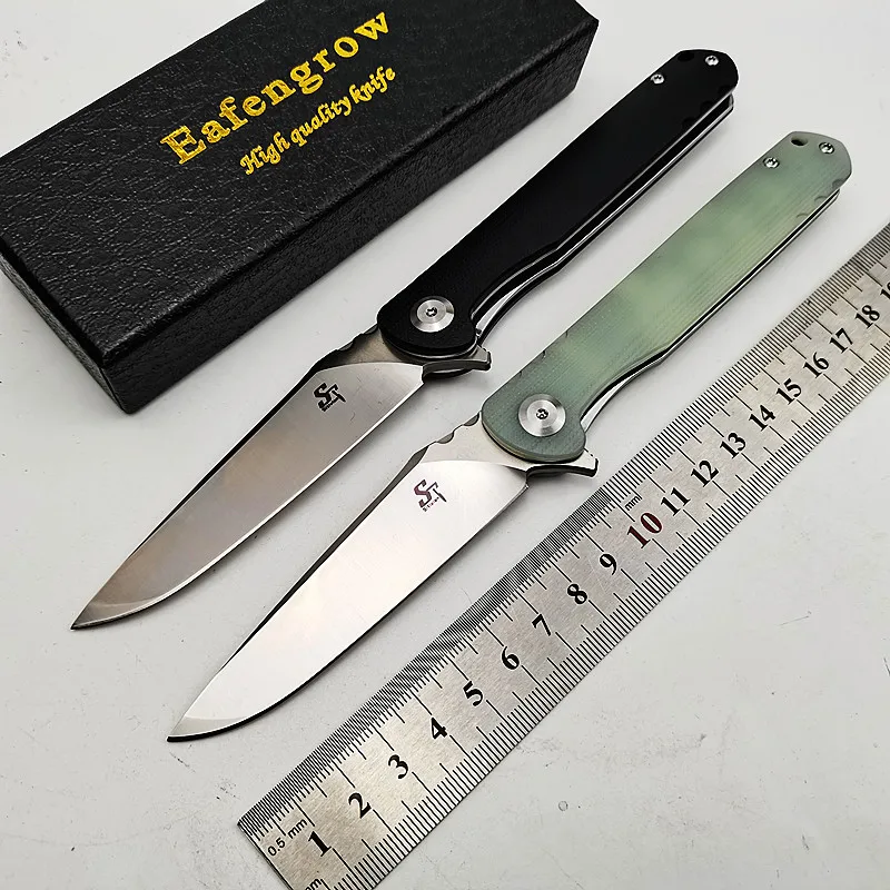 Eafengrow Sitivien ST101 Folding Real D2 Blade G10 Pocket Survival Hunting Tactical Flipper Outdoor Camping Kitchen EDC Knife