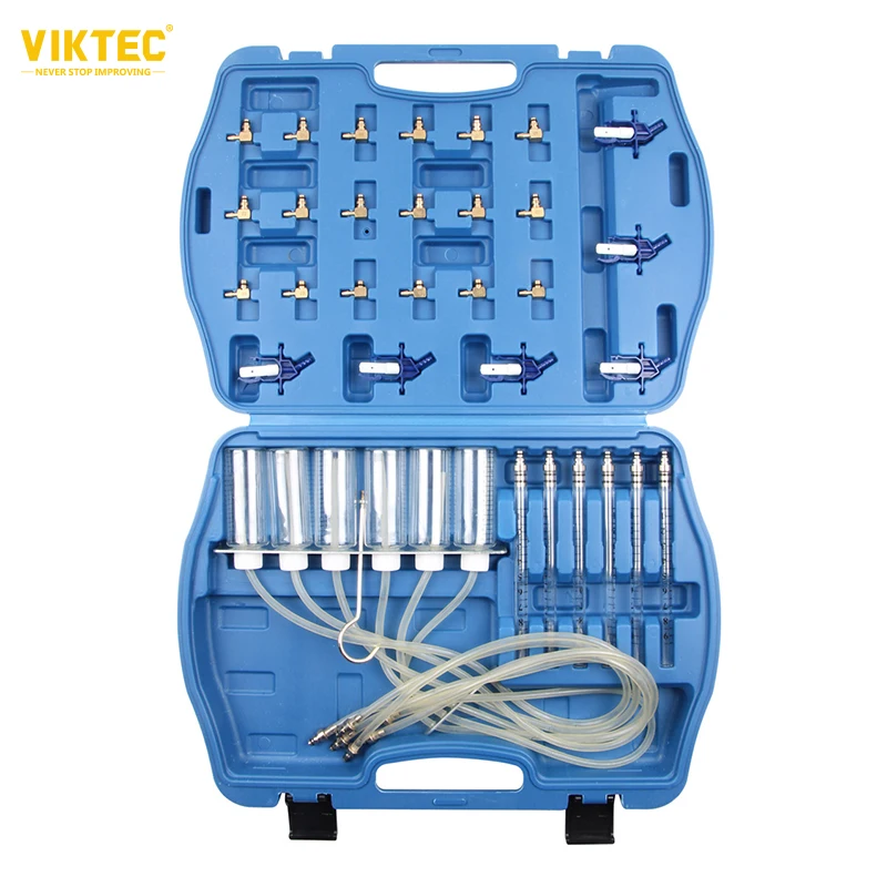 VT01191A Diesel Injector Flow Test Tool Kit 24 pcs Common Rail Adaptor Fuel Tester Set