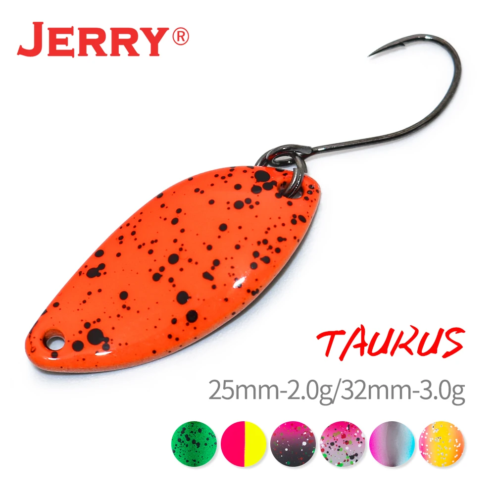 JERRY 2g 3g Trout Area Brass Micro Lure UV Glossy Colors Metal Bait Freshwater Fishing Spoon