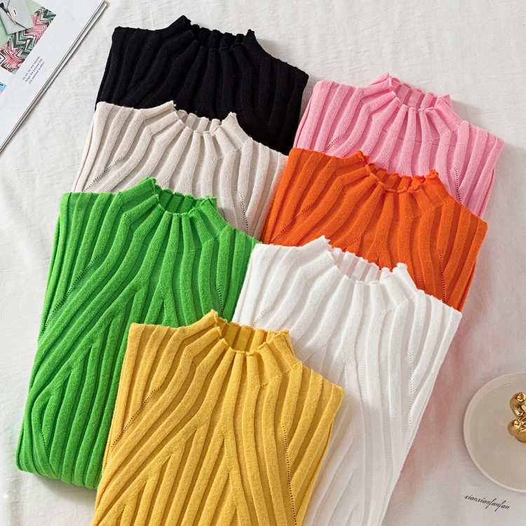 AOSSVIAO 2026 Knitted Women High Neck Sweater Pullovers Turtleneck Autumn Winter Basic Women Sweaters Slim Fit Black