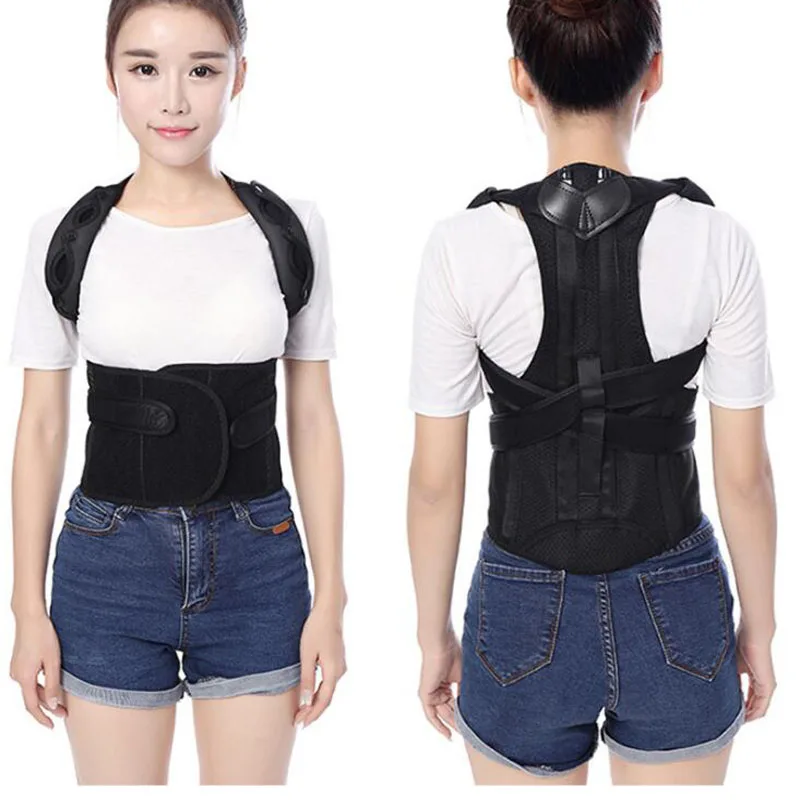 Anti-Kyphosis Correction Belt Double Keel Support Men and Women Adult Children Back Spine Lumbar Orthosis Shoulder Corrector