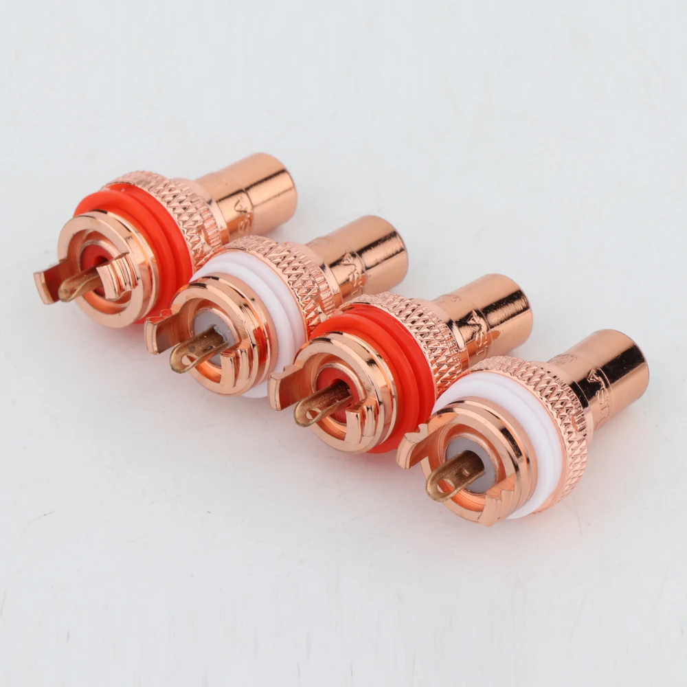 RCA Buchsen HIFI Audio RCA Buchsen Kupfer Überzogene RCA Terminal Buchsen RCA Buchse Chassis Stecker Für CD Verstärker – Detail 8