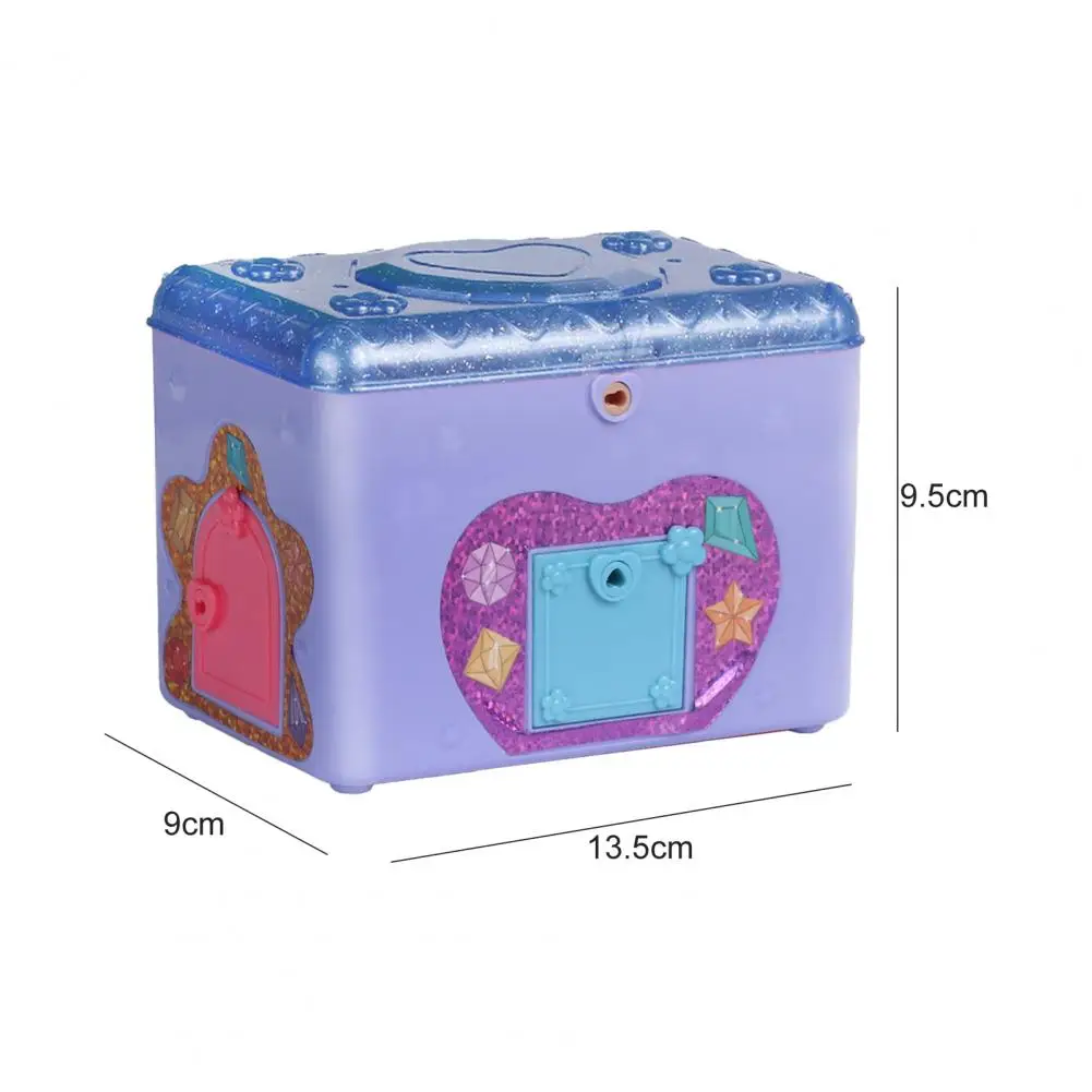 Jewelry Box Lovely Large Capacity Plastic Cartoon Treasure Chest Children Princess Music Box Toy Storage Case Cuddly Girl Gift