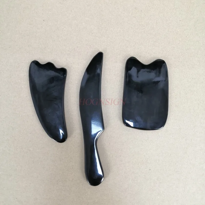 guasha tools Gua Sha Acupuncture Massager Natural Ox Horns Scrapping Massage Plate Board Back Face Body Slimming Beauty Massage