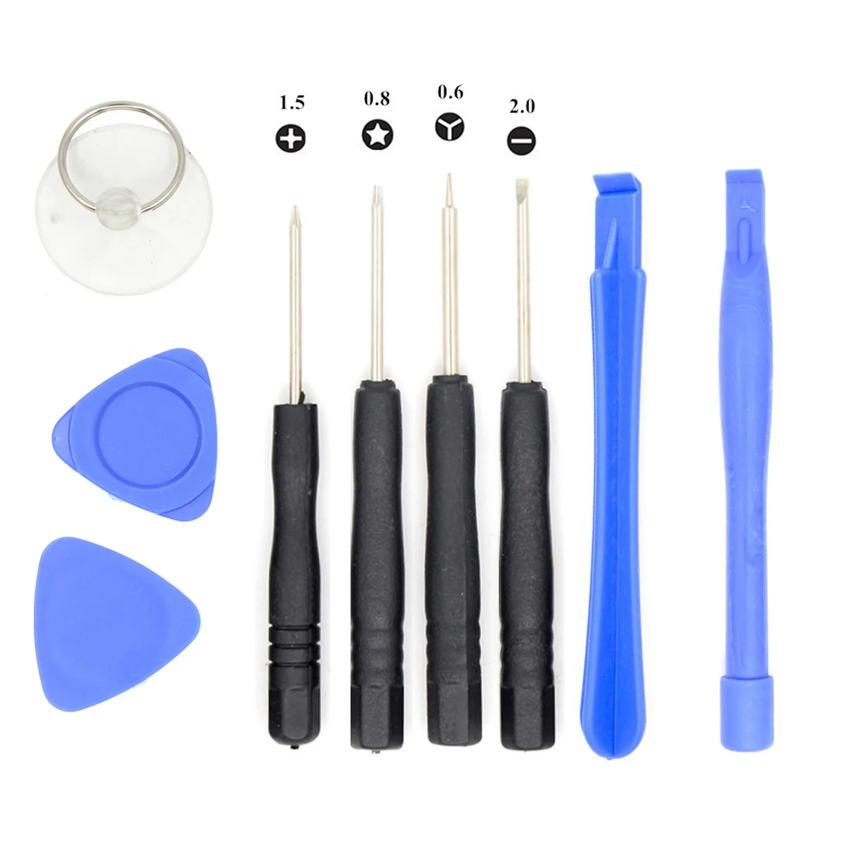 Wholesale 9in1 Mobile Phone Repair Tools Kit Screwdriver Set Disassembl Spudger Pry Bar Open Tool For iPhone 6s 7 8 X 11 12 Plus