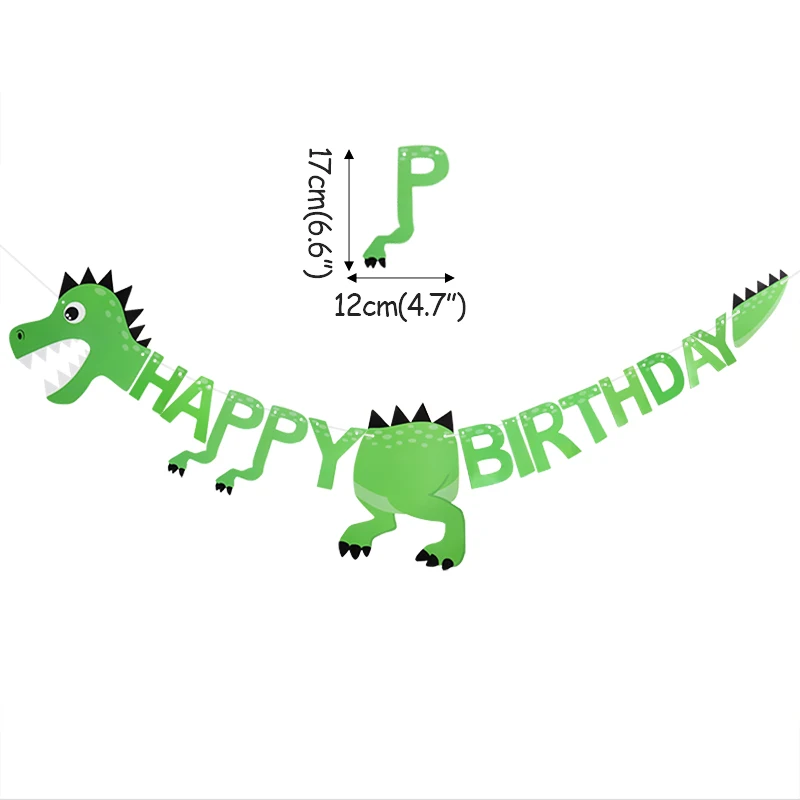 Dinosaur Birthday DIY Garland Happy Birthday Banners Roar Dino Party Decor Balloons Wild One 1st Boy Birthday Party Decorations