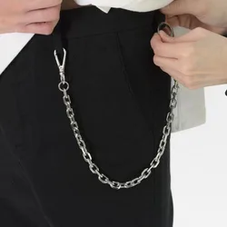 Hipster Jeans Chain Waist Pant Belt Key Chain Men Women Long Metal Ring Punk Hip-hop Streetwear Rock Clothing Accessories