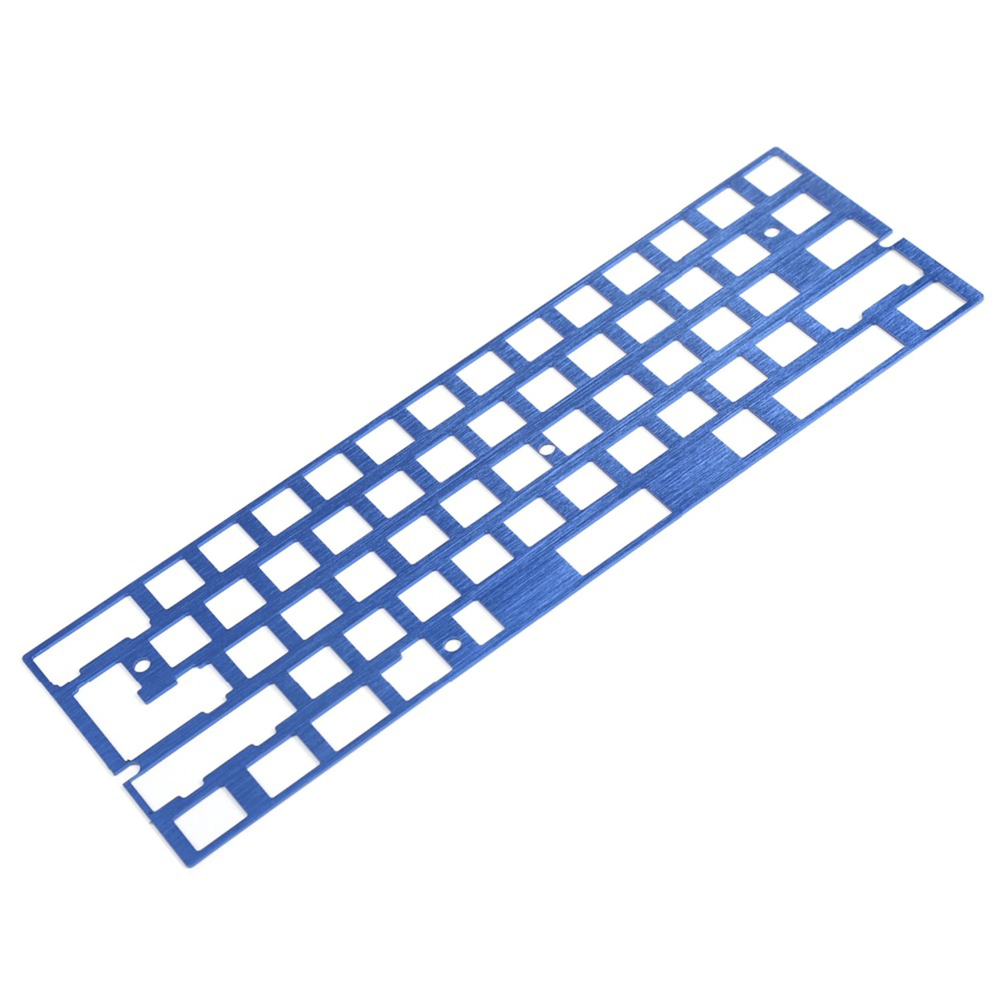 60% ANSI ISO 61 Layout Universal Plate CNC Aluminum Plate Brush Finish Anodized For GH60 60% Mechanical Keyboard