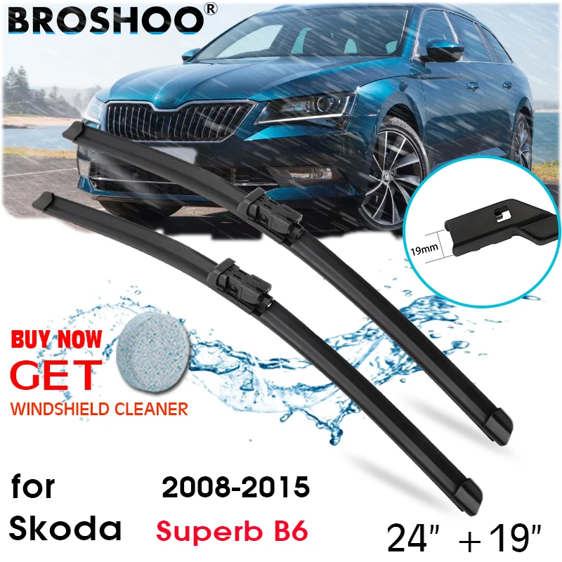 

Car Wiper Blade Window Windscreen Windshield Wipers Blades Push Button Auto Accessories For Skoda Superb B6 24"+19" 2008-2015