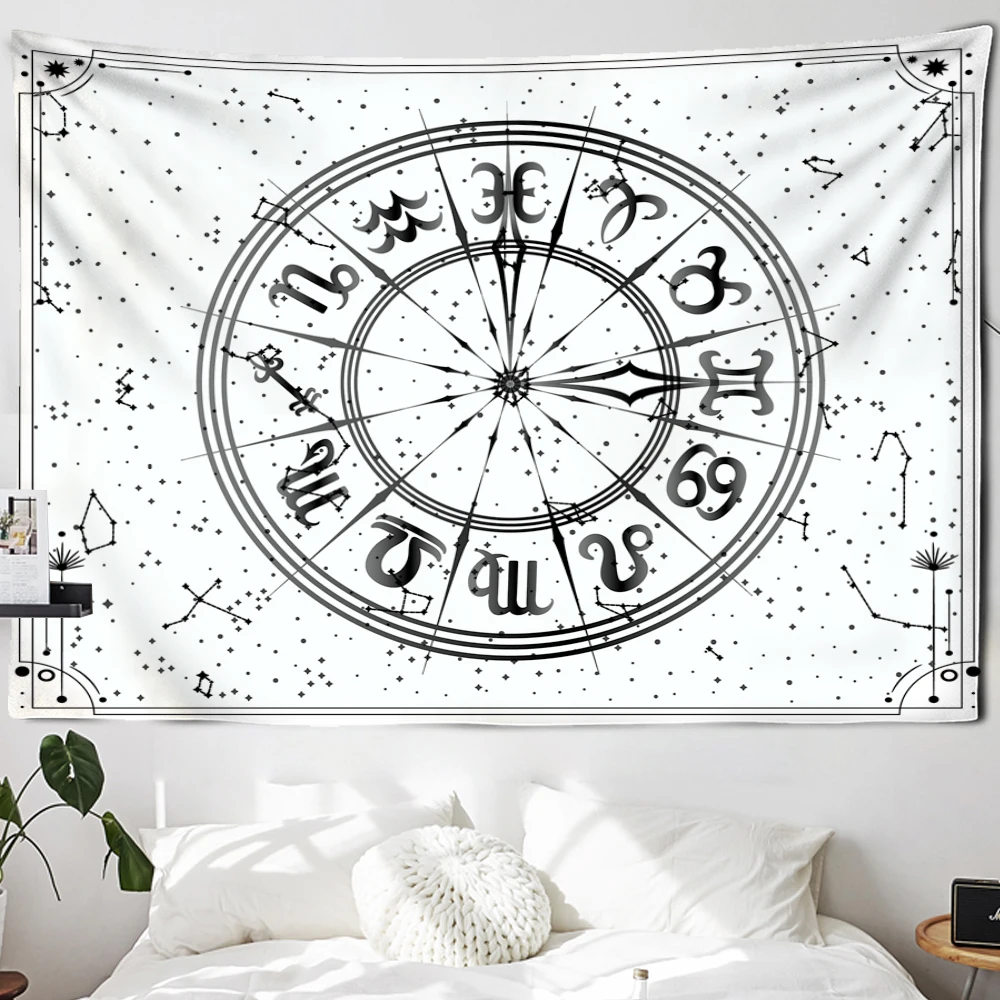 Mandala Tapestry White Black Sun And Moon Tapestry Wall Hanging Gossip Tapestries Hippie Wall Rugs Dorm Decor Blanket