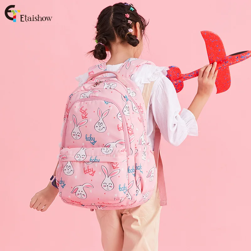 

2024 NEW Backpacks Cartoon Printing Girl School Bags Children Canvas Schoolbags for Elementary School Student Mochila Infantil