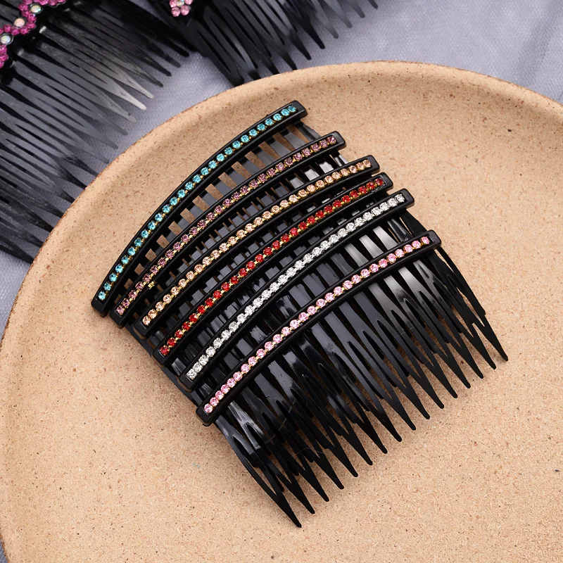 1PC Rhinestone Flower Hair Insert Combs Wedding Party Side Comb Hair Styling Accessories Gifts for Women Girls Hair Ornaments