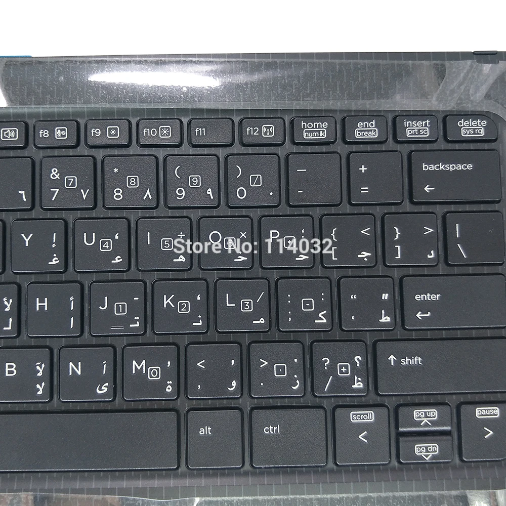 Imagem -02 - Teclado do Portátil para hp Probook X360 11 g1 g2 ee ar Árabe Preto com Caixa Superior 6070b1118402 6037b0129318 V148726bs1 Novo ar