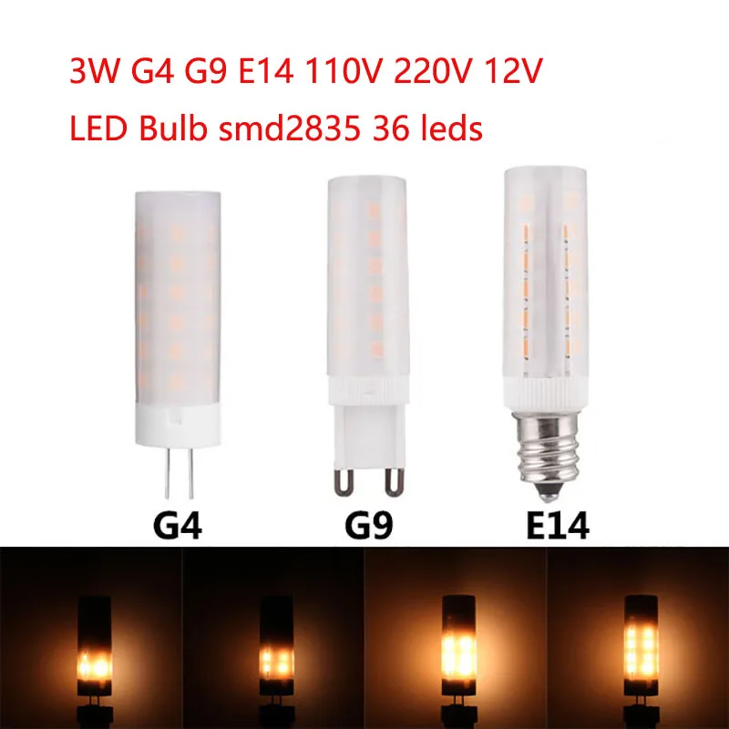 50pcs G4/G9/E14 Yellow 1800K LED Bulb 110v 220v 12v Flame Effect Atmosphere Corn Bulb 3W 2835 Garden Chandelier Crystal Bulb