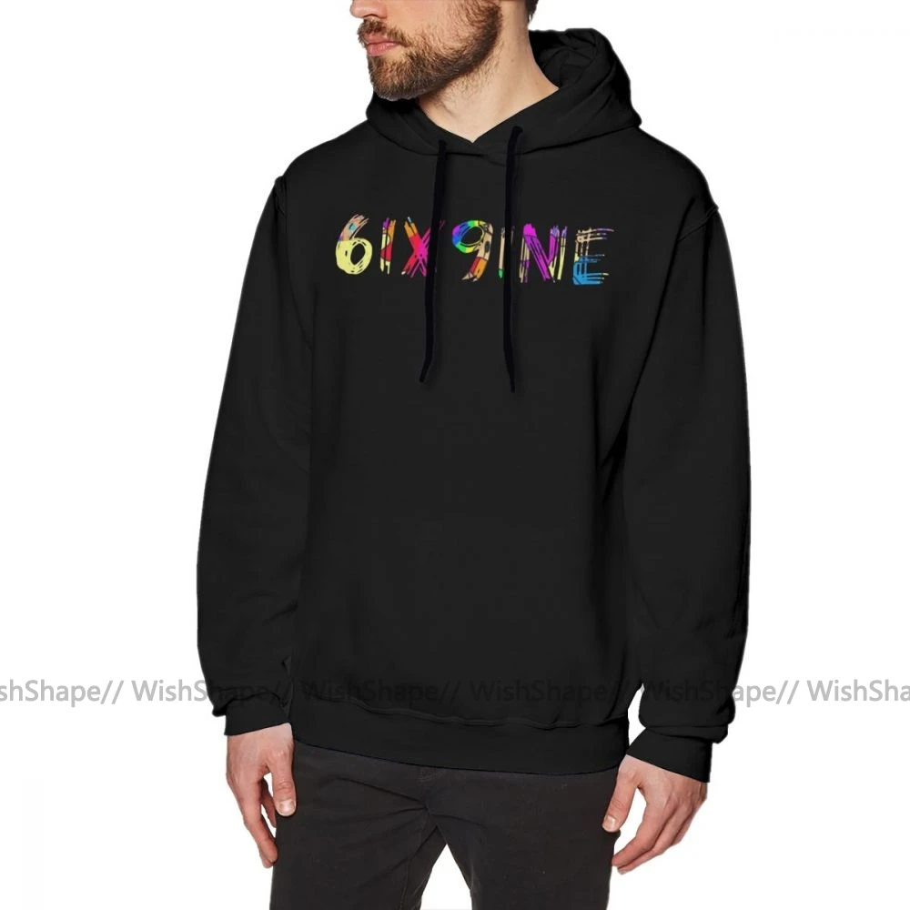 

6ix9ine Hoodie 6ix9ine Hoodies Oversized Outdoor Pullover Hoodie Cotton Popular Black Warm Male Long Hoodies