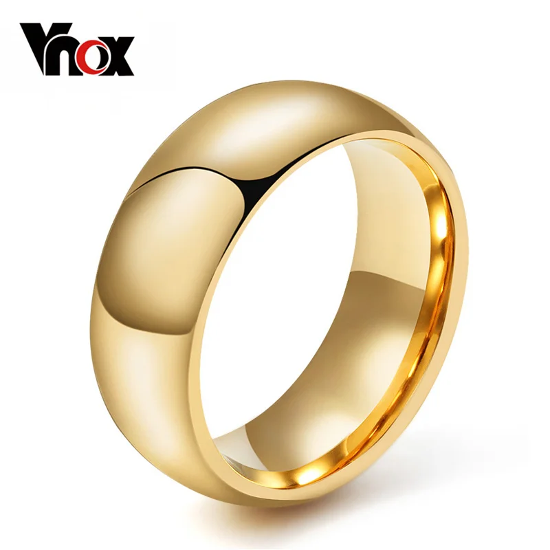 Vnox 100% Tungsten Ring for Men 8mm Wedding Classic Jewelry Smooth Hand Polishing US 6 7 8 9 10 11 12 13