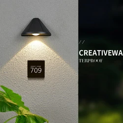 AC85-265V 5W LED House Number Wall Lamp Sand White and Black Modern Minimalist Style Indoor and Outdoor 3 Years Warranties