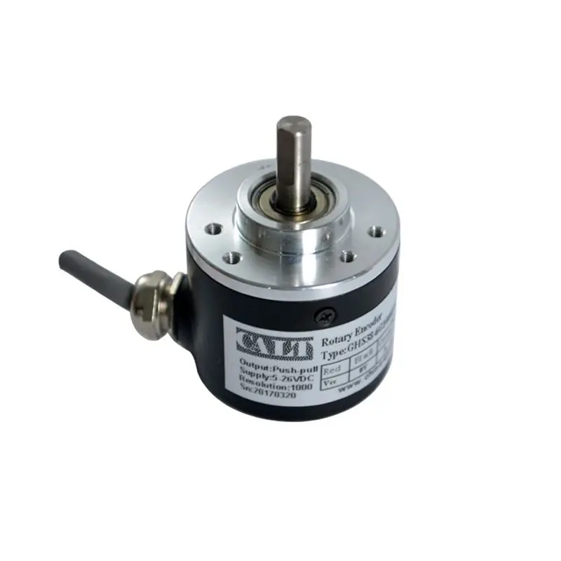 

CALT economical type 38mm Outer 1024 2000 resolution Rotary Optical Encoder 360 NPN NPN+R PNP Push pull Line driver TTL