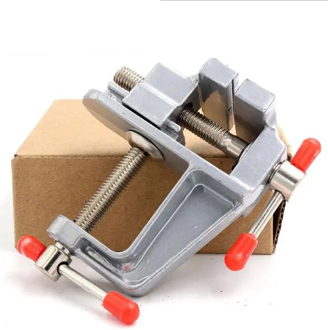 Alumínio em Miniatura Pequenos Joalheiros Hobby Braçadeira no Banco de Mesa Vise Mini Ferramenta Vice Muliti-funcational Workbench Furadeira