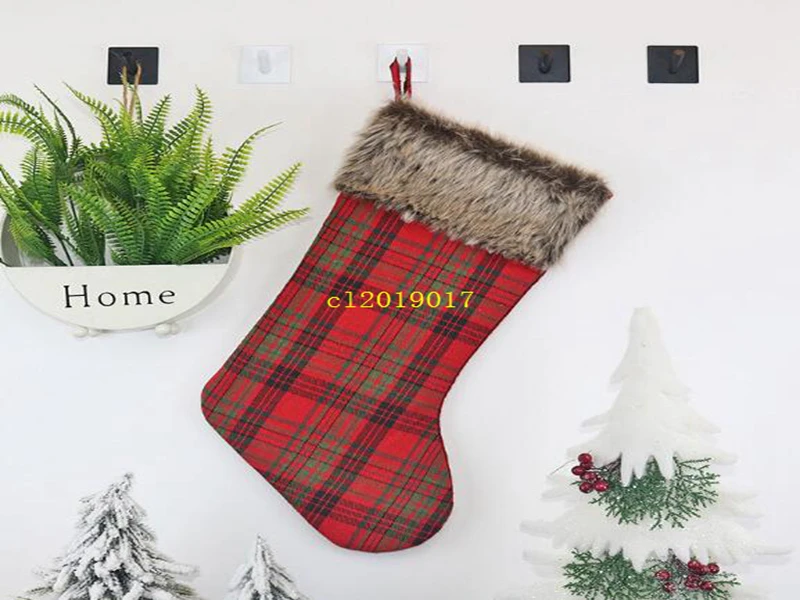 Christmas Stockings Decor Christmas Trees Ornament Party Decorations Santa Christmas Stocking Candy Socks Bags Xmas Gifts Bag