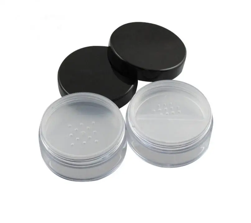 Transparent Clear Empty Ps Loose Powder Sifter Box Bottle Containers , Clear Sifter Plastic Cosmetic Container Jar Wholesale