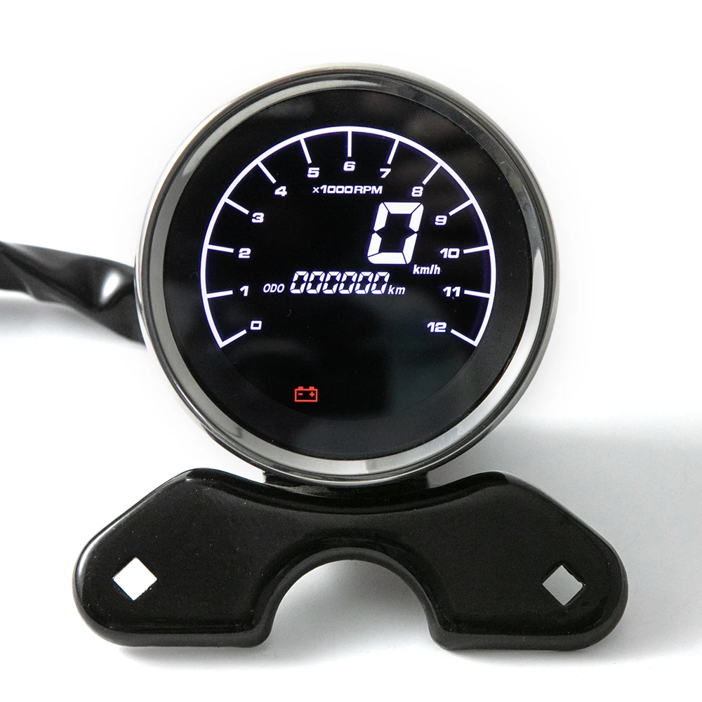 12V Motorcycle Tachometer Meter LED Backlight LCD Digital Speedometer Temperature Fuel Meter Motorcycle Level Gauge For Harley