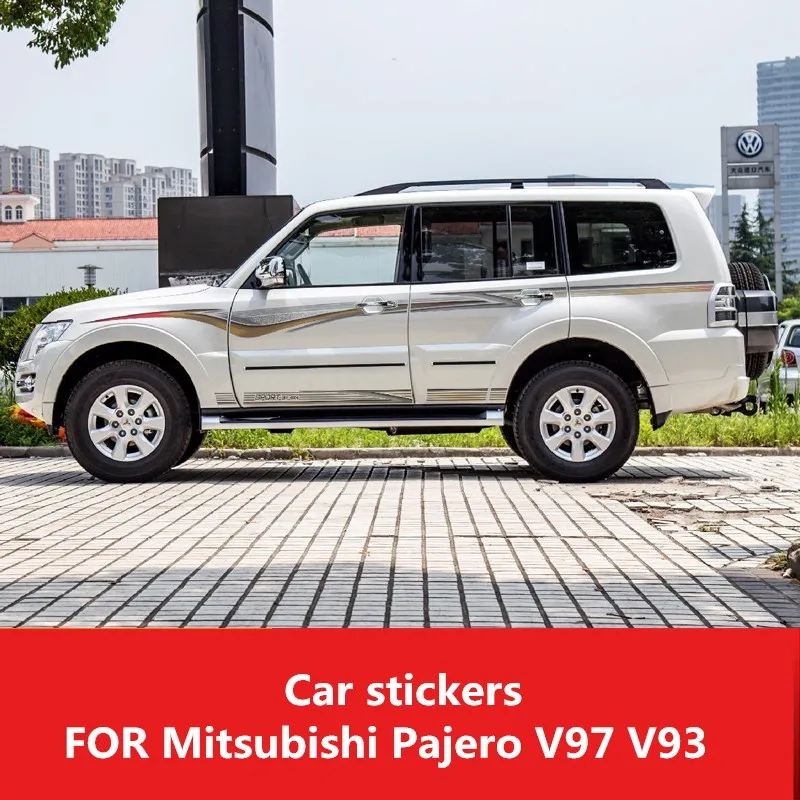 

Автомобильные наклейки для Mitsubishi Pajero V97 V93, модифицированные модные спортивные наклейки для тела, декоративные цветы Pajero