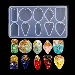 1PC Mix Pendant Shaped DIY Jewelry Tools UV Epoxy Resin Silicone Molds for Making Jewelry Supplies