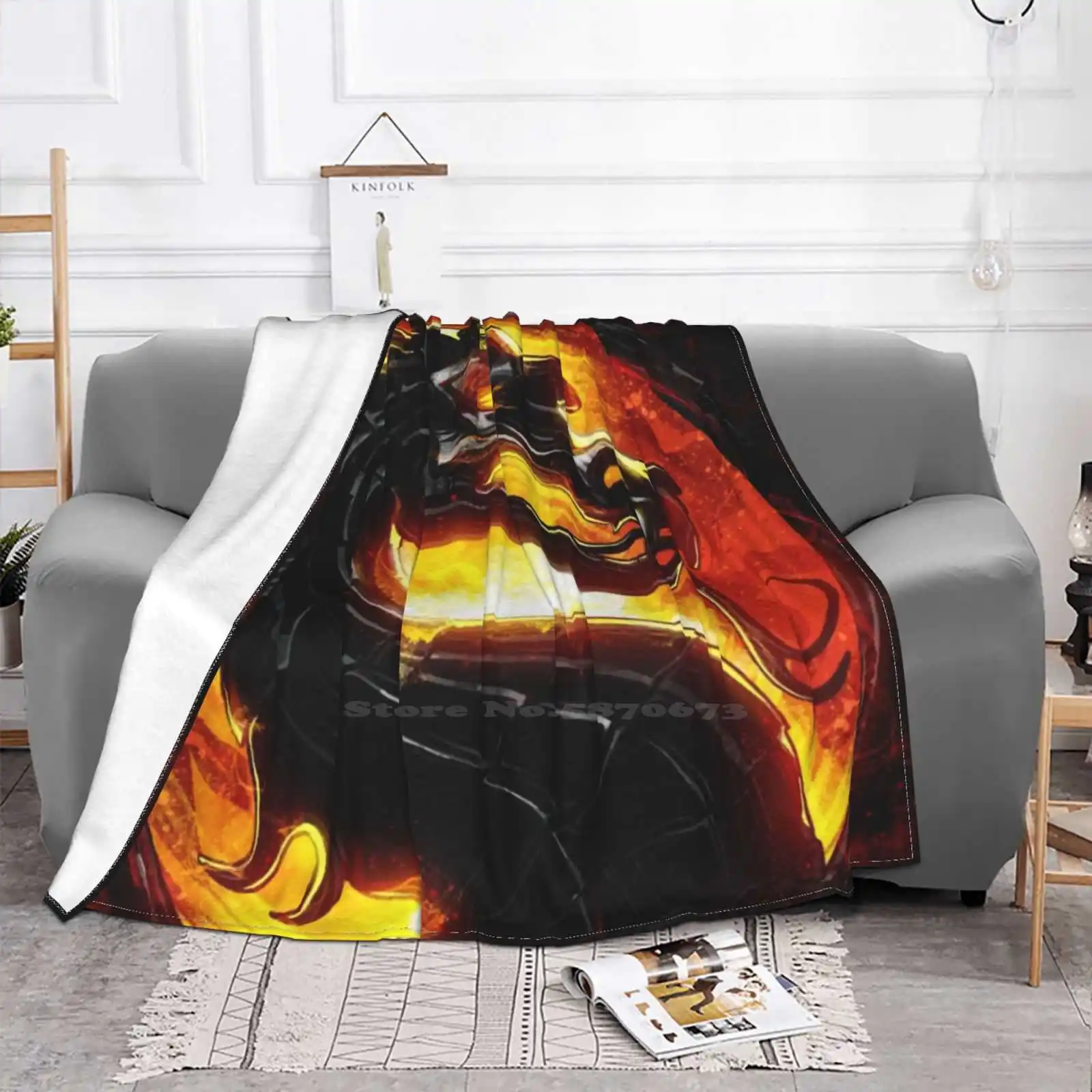 New Arrival Fashion Leisure Flannel Blanket Mortal Mortal Kombat Combat Mortal Kombat Fighting Fight Scorpion Gaming