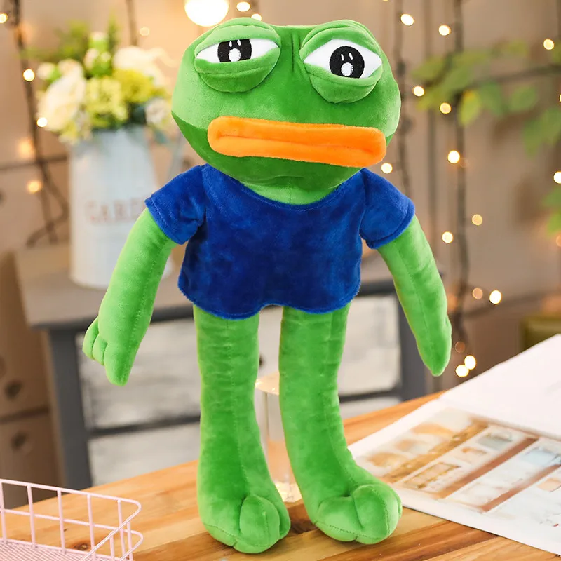 Hot New 1pc 50-90cm CuteMagic Expression Pepe The Frog Sad Plush 4chan Meme Dolls Stuffed Animal Toy Kawaii Gift for Girls Kids