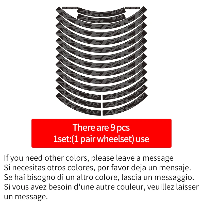 ARC30表示raceface mtbリムステッカーバイクホイールセットデカール自転車アクセサリー
