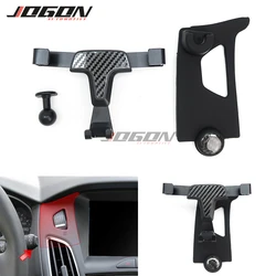 Carbon Fiber Look For Ford Focus MK3 3.5 2015-2018 2019-2021 Car Accessories Console Air Vent Mounts Cell Phone Holder Bracket