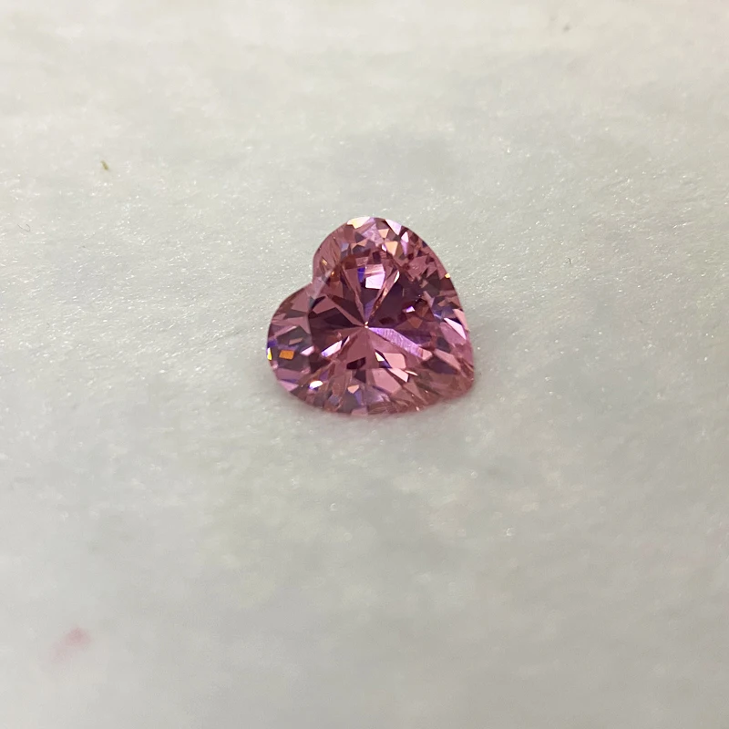 

Loose Moissanites Gemtones High Quality Big Size Heart Diamonds 8x8mm 2ct D VVS1 Pink Color for Heart Cut Moissanites Ring