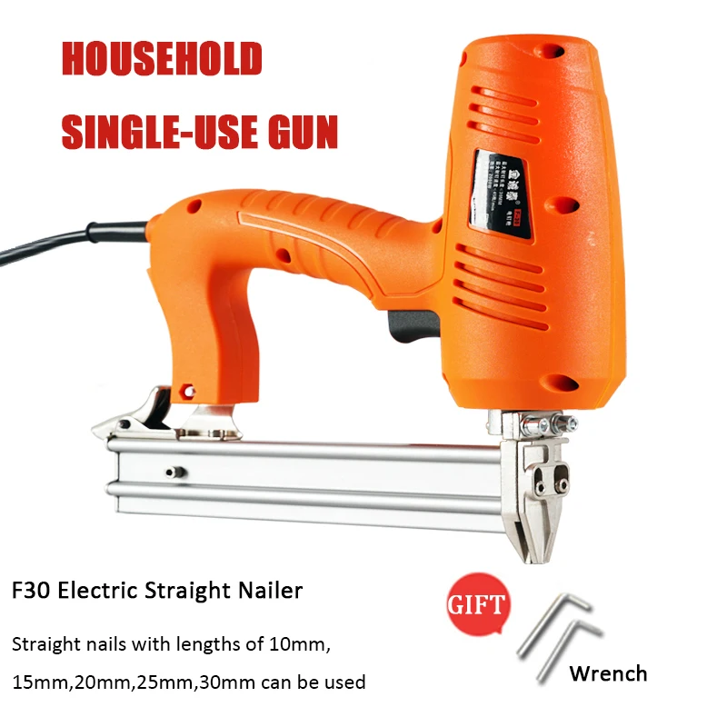 2300W Electric Stapler Gun 2 in 1 Framing Tacker Electric Nail Gun 220V F30 Straight Nail Gun Woodworking Tools