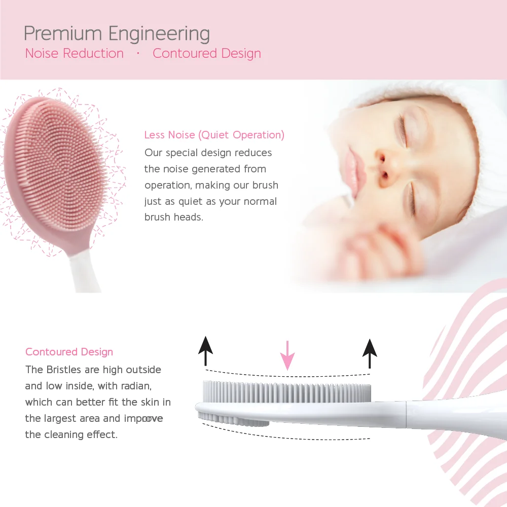 Facial Cleansing Brush Heads for Xiaomi T300/T500 SOOCAS X3 X3U X5 V1 V2 Sonic Electric Toothbrush SOOCARE Electric Brush