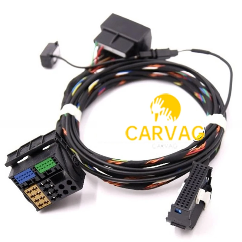 

FOR Golf Passat Tiguan Jetta 9W2 9W7 9ZZ Bluetooth RCD510 RNS510 Plug&Play Wiring Harness cables With Microphone