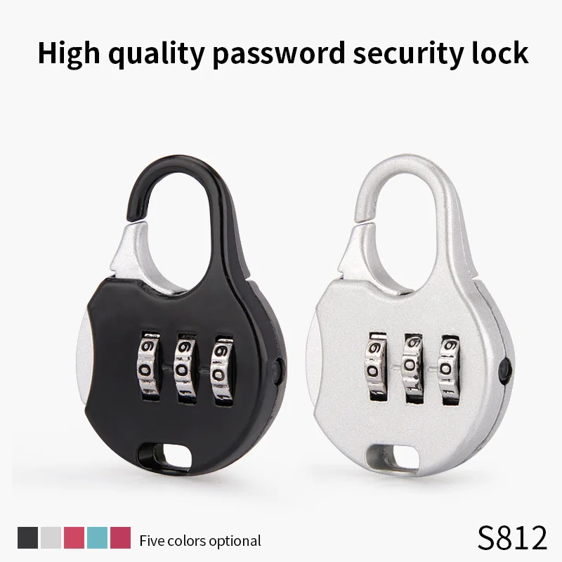 Password lock backpack luggage lock gym dormitory cabinet storage box padlock metal mini small padlock