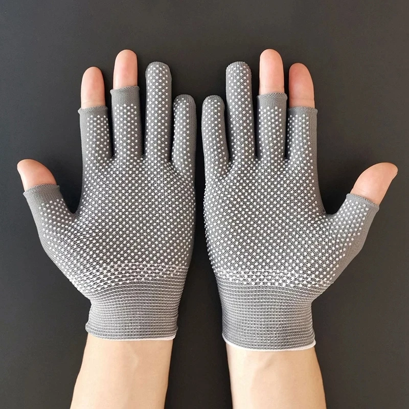 1 Pair Summer Anti-Slip 3 Fingers Cut Fishing Gloves Breathable Hunting Cycling Parts Portable Fitness Fishing Accessories image 2